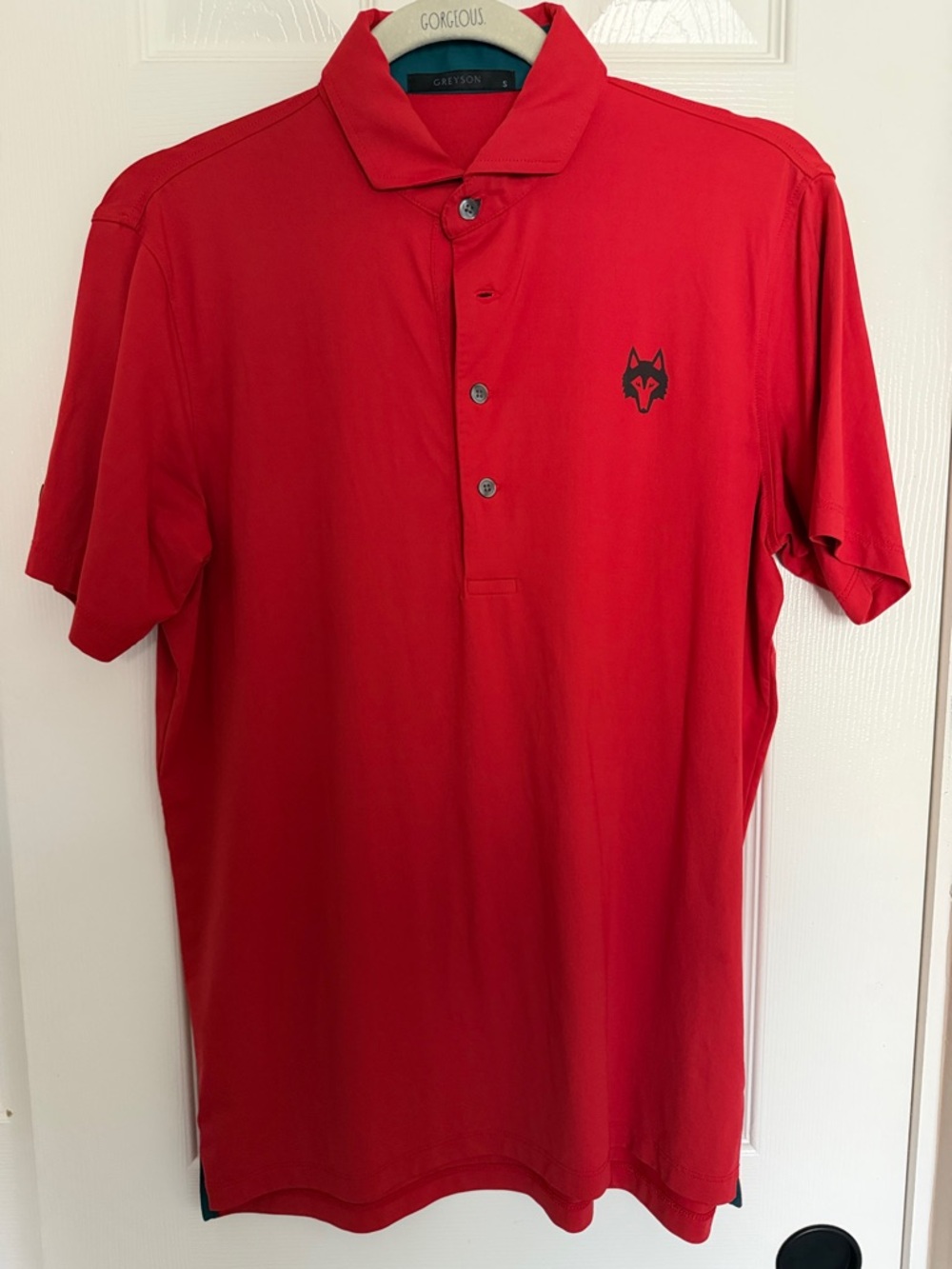 Greyson Red Polo with Fox Chest Emblem